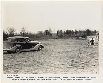 (FEDERAL BUREAU OF INVESTIGATION) G-men archive of 145 physical and crime scene investigation training photographs.